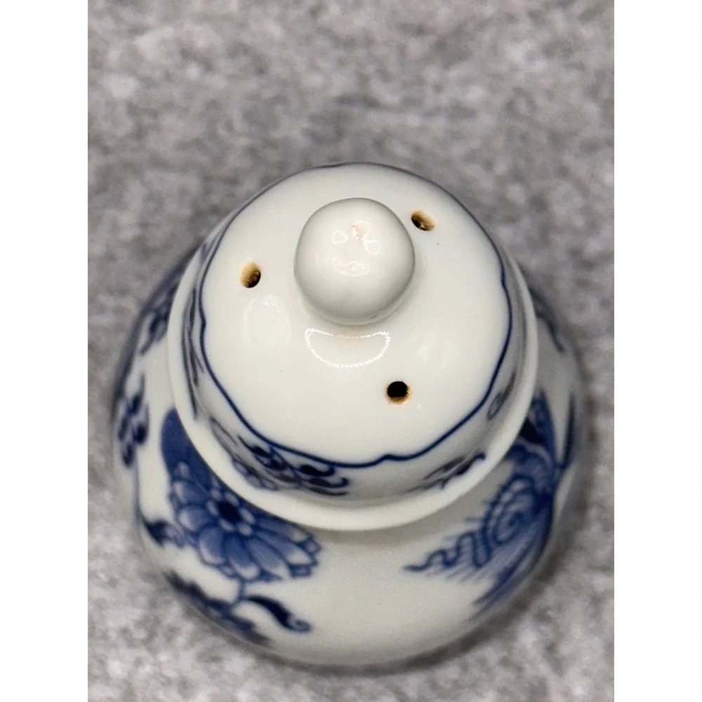 Blue Danube Porcelain Salt Shaker Blue Onion Pattern Vintage Japan Single Shaker